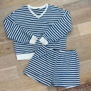Nautical Striped Women's Pajama Set